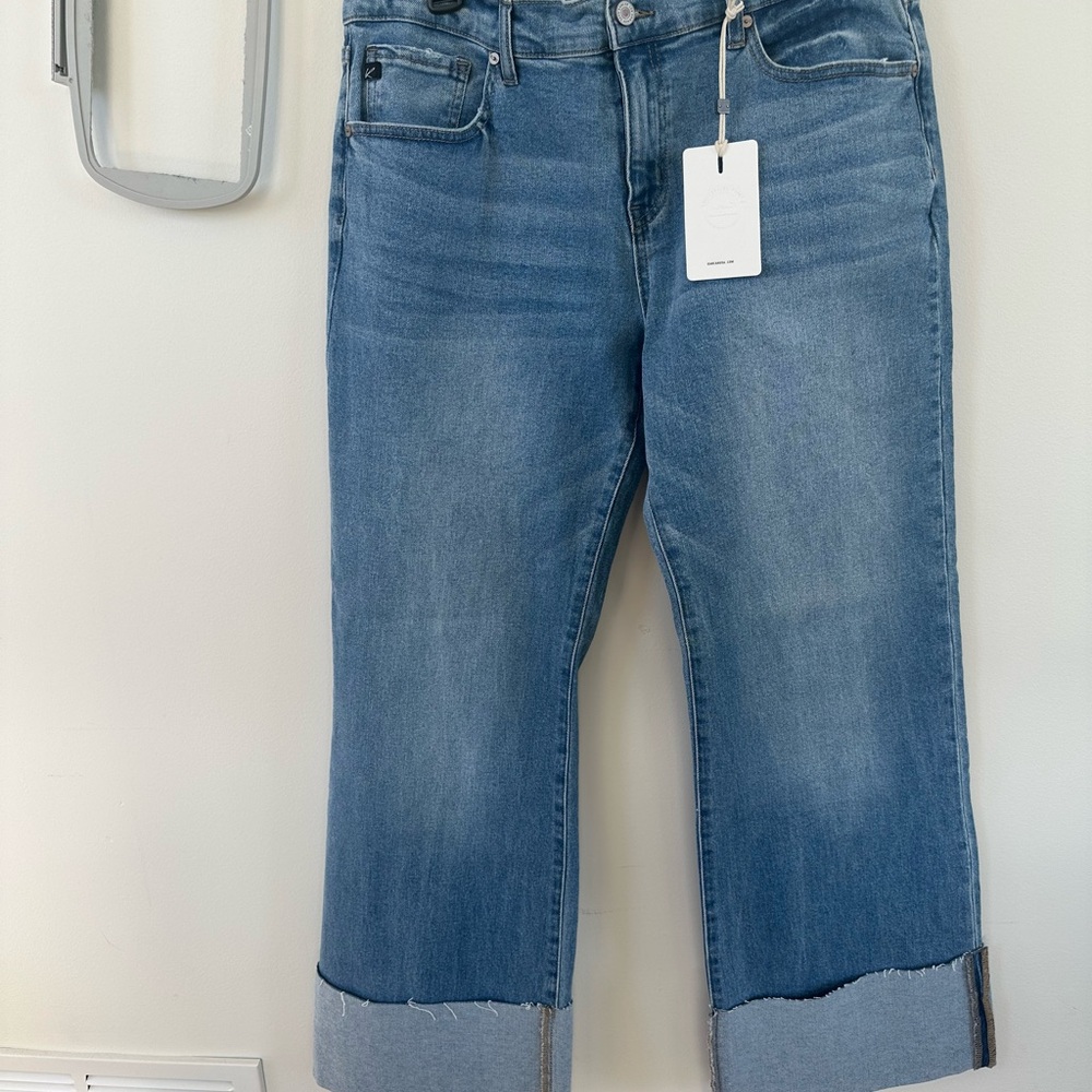KanCan Light Blue Cuffed Ankle Jeans